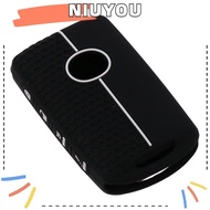 NIUYOU Key  Cover Protector, Silicone Black Keyless Entry Remote Holder, Easy to use Grey Car Accessories for Mazda 6 2019 2020 2021 2022