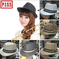 Straw fedora hat for men and women, imported straw hat with logo