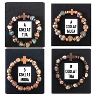 Saint-Santa Picture Wooden Bracelet - F109