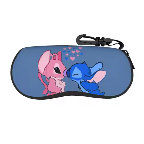 Stitch all aloha Classic Glasses Case Unisex Student Zipper Eyewear Box Eyewear Container