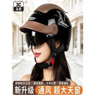 New National Standard 3C Certified Electric Vehicle Helmet Men Summer Sunscreen Half Helmet Female M