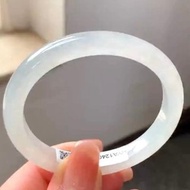 冰種翡翠天然翡翠玉鐲 A玉手鐲 玉鈪 • 冰種白月光翡翠貴妃鐲