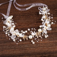 Hairpiece Keyko Bunga Mutiara Flower Pearl Bando Bandana Bunga Aksesoris Hiasan Rambut Bride Prewed