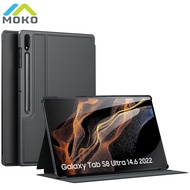 Moko เคสแข็ง PC น้ําหนักเบา พร้อมที่จับปากกา แม่เหล็ก ตั้งหลับอัตโนมัติ สําหรับ Galaxy Tab S8 Ultra 14.6 นิ้ว 2022(SM-X900/X906)