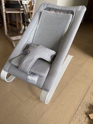 Bombol Baby Bouncer Bamboo 3Dknit seat in grey.
