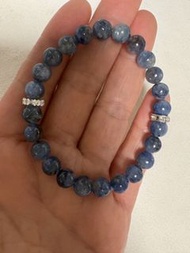 藍晶手串手錬，7mm，白水晶，黃水晶，紫水晶，綠水晶，玉化藍晶，藍水晶，紅石榴石，橄欖石,金太陽石，阿魯沙，透輝石，坦桑石，紅幽靈，綠幽靈，彩幽靈，四季幽靈，灰月光，藍月光，白月光，橙月光，綠月光，茶