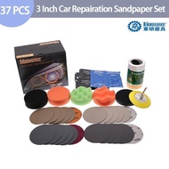 3 Inch Wet Dry Car repairation Sandpaper Kit with Interface Pads 1000-10000 Assorted Grits Sanding P