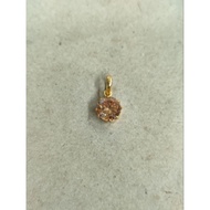 MATA 1 gram light orange eye pendant, 1 gram light gold