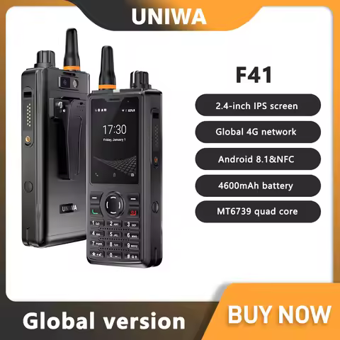 UNIWA F41 4G Rugged Phone POC Walkie Talkie Zello 2.4" Touch Screen 1GB+8GB Waterproof Smartphone An
