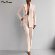 Women Two-piece Suit Polyester Suit for Women Women’s 2 Piece Suit Set – Business Blazer Jacket Dres