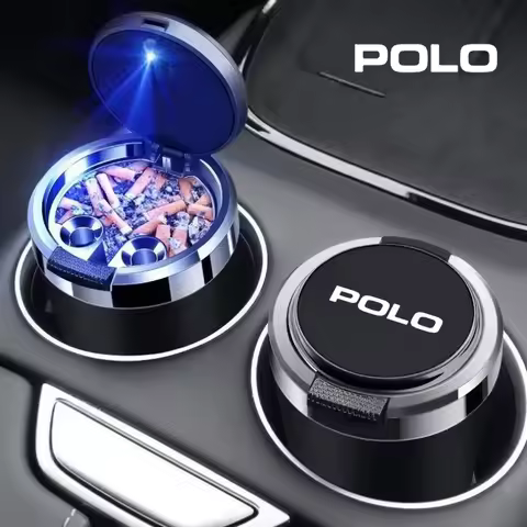 Car Ashtray Cigarette Ash Holds Cup LED Light Automotive Ashtray ForVolkswagen VW Polo 6R 6N 6C 9N 9