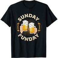 Adult Clothes Sunday Funday Funny Football Gift Sport Lovers Football Beer T-Shirt Fashion Clothing 