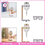 [Lovoski] Sake Set Multipurpose Easy Installation Clear Sake Pot Dispenser with Sake Cups for Hotel 