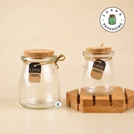 Glass Jar 100ml 150ml 200ml Glass Bottle Glass Bottle Wish Jar Cork Cap 100 ML 150 ML 200 ML