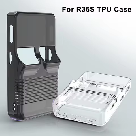 TPU Transparent Case for R36S Handheld Game Console Anti-scratch Waterproof Protective Shell for R36