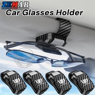 【Toyota Alphard】Car Glasses Holder Carbon Fiber Style Car Sunglasses Clip Sun Visor Eyeglasses Holde