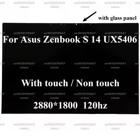 For Asus Zenbook S 14 UX5406 Series OLED Laptop Matrix LCD Screen ATNA40CU09 Replacement 14.0 Inch O