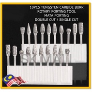 10pcs Tungsten Carbide Burr 6x3mm Rotary Porting Tool Mata Porting Mata Korek