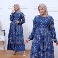 RABELA Gamis Terbaru Kekinian Maxy Muslim Sabuk Lepas Pasang Bahan Cringkle Premium Outer Felecia Ka