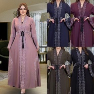 Ramadan Islam Cardigan Plus size Abaya Arab robe jubah Women Wear Abaya Cloak Muslim abaya dress Mus