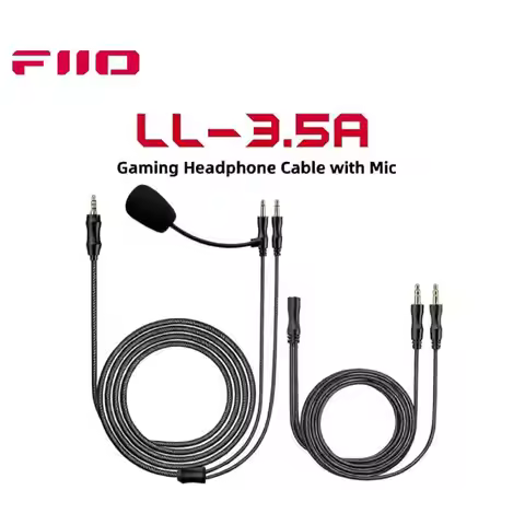 FiiO LL-3.5A Gaming Headphone Cable with Mic Include PC Extension Cable Applicable To FT1/FT1 PRO
