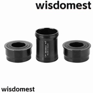 WISDOMEST Bicycle Bottom Bracket, 24mm Aluminum Alloy Press Fit Bearing, Durable Lightweight Black S