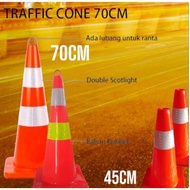 Trafic cone 70cm with hanger - safety cone pvc - safety cone