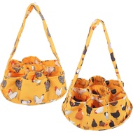LUOZZY Egg Bag Egg Collecting Basket Canvas Chicken Egg Basket for Gathering Fresh Eggs with 7 Pouch
