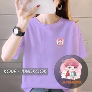 KAOS BTS JUNGKOOK UNGU ARMY WANITA TSHIRT BAJU WANITA PRIA COTTON