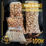 Paket 100 Ribu Topping Baso Aci  isi paket Cuanki Lidah Siomay Mini Cuanki Tahu dan Sukro Cikur