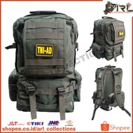 HIJAU Gultor 511 jumbo backpack, army green backpack, large outdoor tactical bag, bonus rubber/tempe
