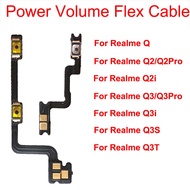 Power Volume Button Flex Cable For Oppo Realme Q Q2 Q2i Q2Pro Q3 Q3i Q3S Q3T Q3Pro Side Volume Power