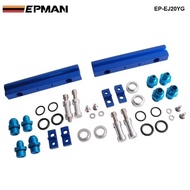 Aluminium Billet Top Feed Injector Fuel Rail Turbo Kit Blue High Quality For SUBARU WRX STI EJ20 EJ2