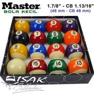 ✔ Master Ball Set - Bola Kecil 1.7/8" Biliar Billiard Pool Meja