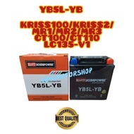 YOSHIPOWER BATTERY DRY GEL BATERI KERING YB5L YB5 EX5 DREAM WAVE KRISS EGO SRL E-BONUS LC135 V1 EX90