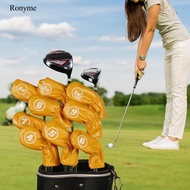 Ronyme 9x Golf Iron Covers Set Golf Wedges Headcovers Gift Waterproof Golf Club