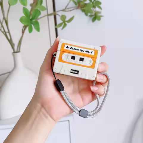 Protective Case for Airpods Pro 2nd Gen Case with Lanyard Funny Classic Tape Style 3D Design for Air