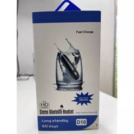 D10 Waterproof Wireless Stereo Bluetooth Earphone 62 Hours Standby, Hands-Free Calling, 10 Meters Ra