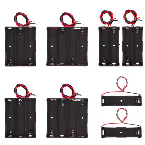 8Pcs AA Battery Holders with Wire Includes 1 AA Battery Holder 1.5V, 2 AA Battery Holder 3V, 3 AA Ba