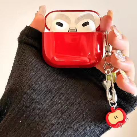 Cute Red Fruit AirPods Case for 4/3/2/Pro 2 - Silicone Headphone Charging Cover Apple AirPod Pro 2 G