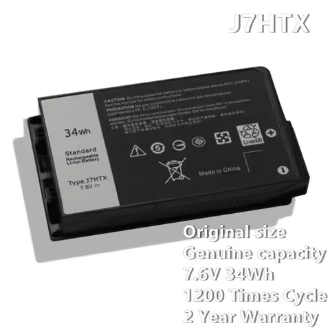 34Wh J7HTX Laptop Battery For Dell Latitude 7202 7212 7220 E7202 Rugged Tablet Series 451-BBOR 451-B