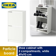 SG Home Mall ikea Shoe cabinet with 2 compartments, white 49x93 cm