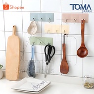 InnHome 3-Hook Hook Bathroom Hanger Key Kitchen Clothes Wall Strong Adhesion No Drilling Required