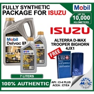 MOBIL Delvac 1 5W40 7 Liters ISUZU ALTERRA D-MAX TROOPER BIGHORN 4JX1 - FULLY SYNTHETIC ENGINE OIL