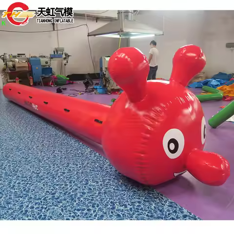 Fast Shipping Caterpillar Inflatable Team Racing Game 5m/6m/7m Giant Caterpillar Jumping Race Inflat