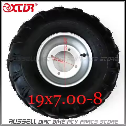 Tires and whee hub Rim 19x7.00-8 ATV Buggy Go Kart Front Wheel