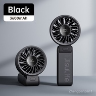 JISULIFE Portable Folding Mini Fan 5000mAh 5 Gears Adjustable Small Handheld Fan Strong Wind Silent