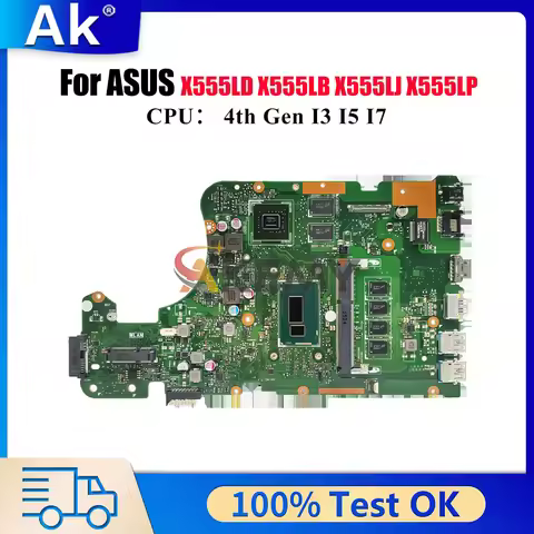 X555LD Laptop Motherboard For ASUS R557L VM510L X555LJ R556L VM590L FL5800L W519L X555LB DX992L FL56
