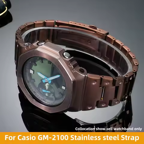 Stainless Steel Strap For Casio G-SHOCK GM2100 GM 2100 GM-2100 High quality Metal Watch band Replace
