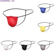 [ISHOWMAL-SG]Intensify Your Appeal with Mesh Pouch G String Thong Bikini Briefs Mens Lingerie-New In 1-